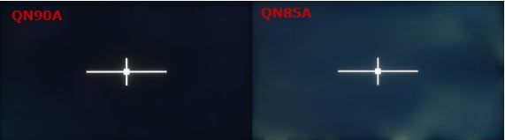 Vergleich der Bildschirmqualität von QN90A und QN85A