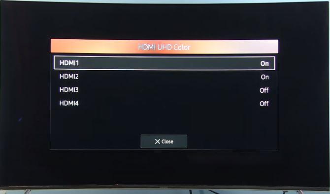 Einstellung HDR TV samsung 4k