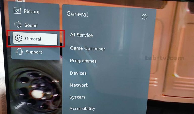 Suchen Sie die Modell und Seriennummer im Menü des LG TV | Tab-TV