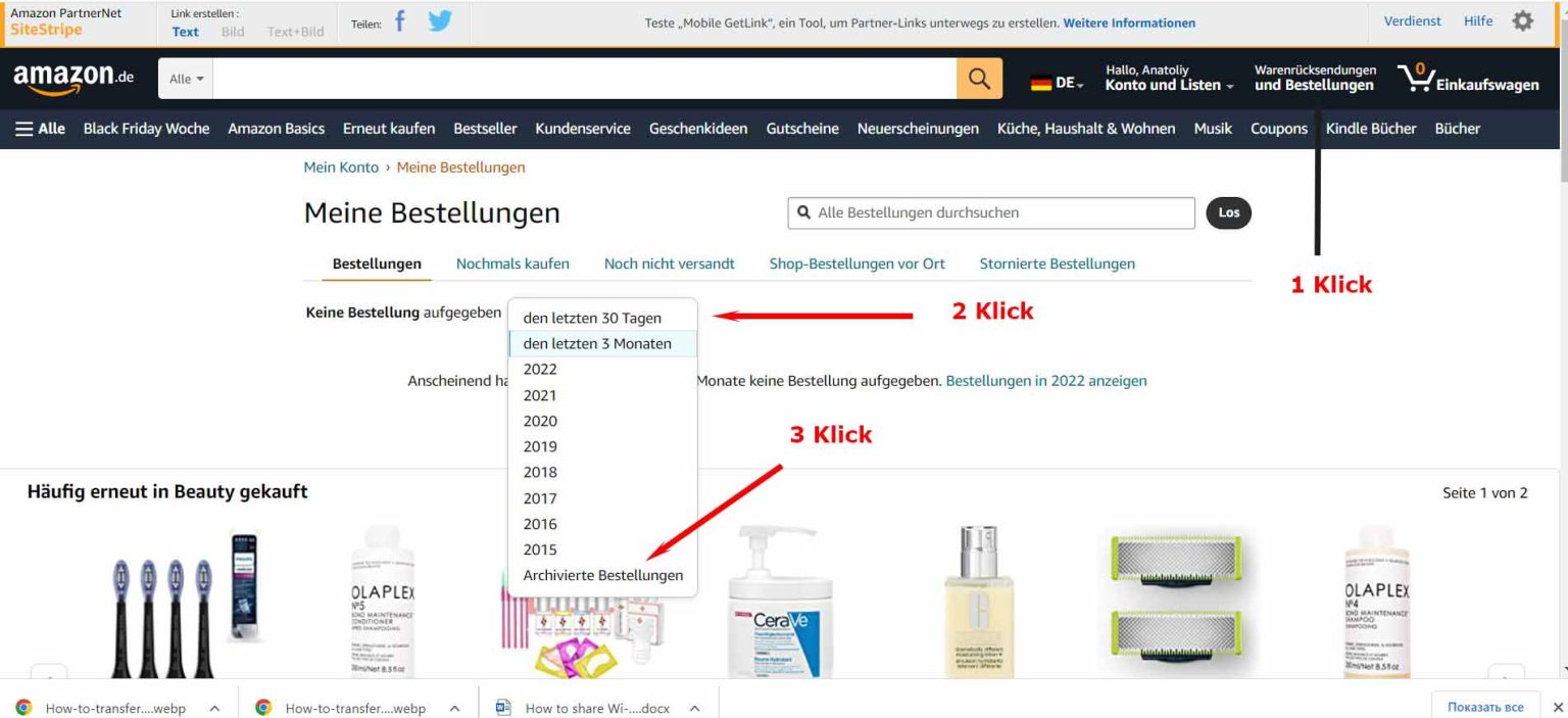So zeigen Sie archivierte Bestellungen bei Amazon an TabTV