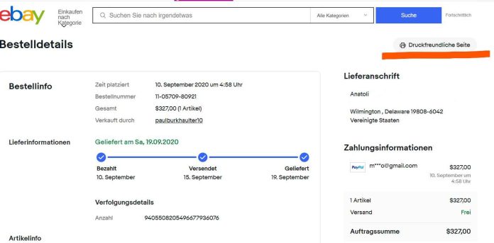 Kann Ich Bei Ebay Auf Rechnung Kaufen Wie man eine eBay-Rechnung erhält, speichert und druckt. | Tab-TV