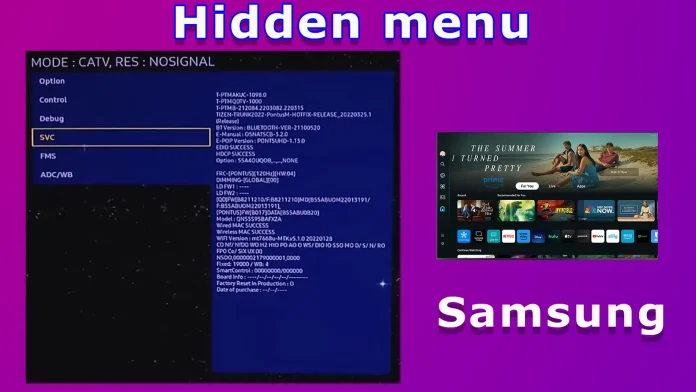 Hidden menu